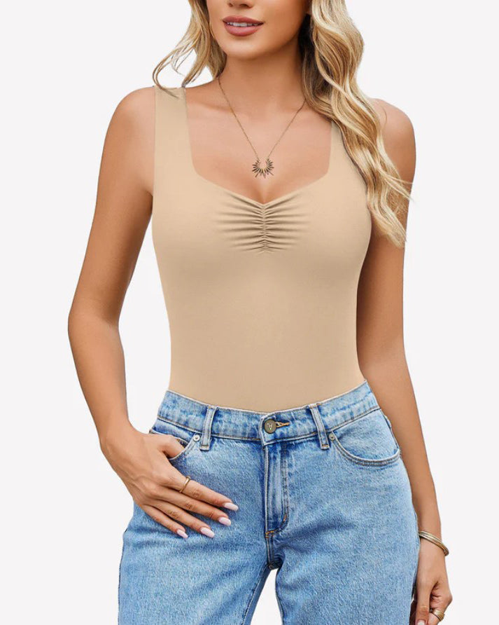 Sweetheart Neck Seamless Sleeveless Thong Shaping Bodysuit