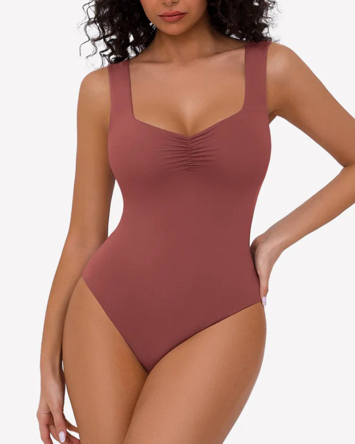Sweetheart Neck Seamless Sleeveless Thong Shaping Bodysuit