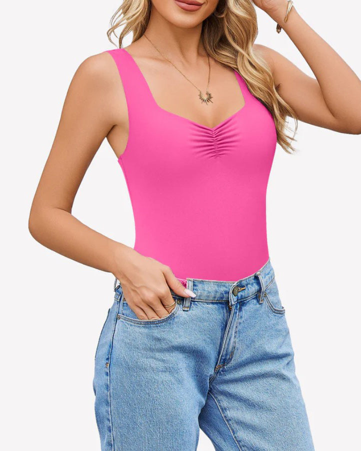 Sweetheart Neck Seamless Sleeveless Thong Shaping Bodysuit