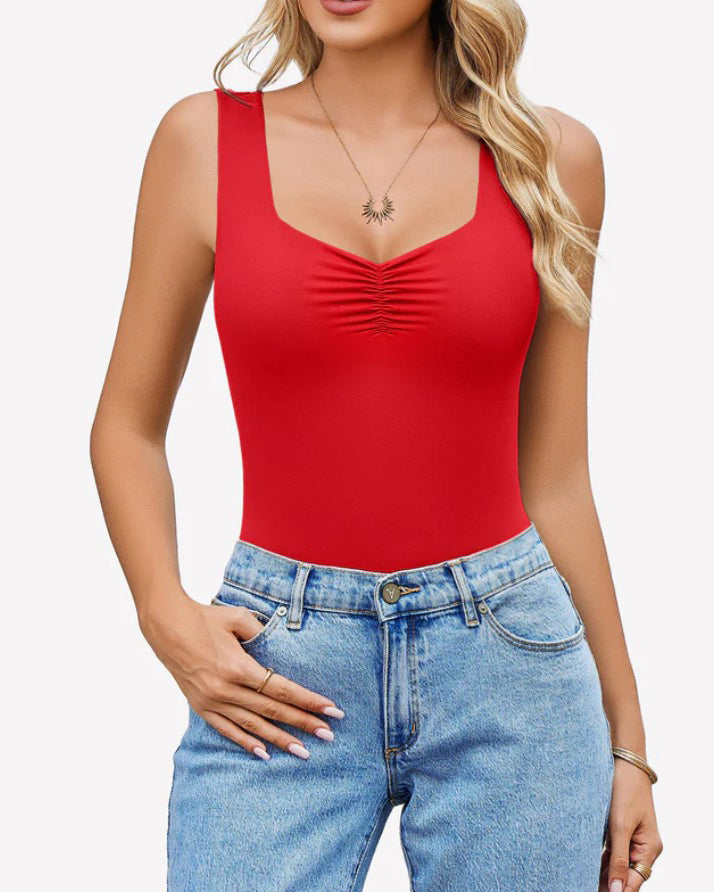 Sweetheart Neck Seamless Sleeveless Thong Shaping Bodysuit