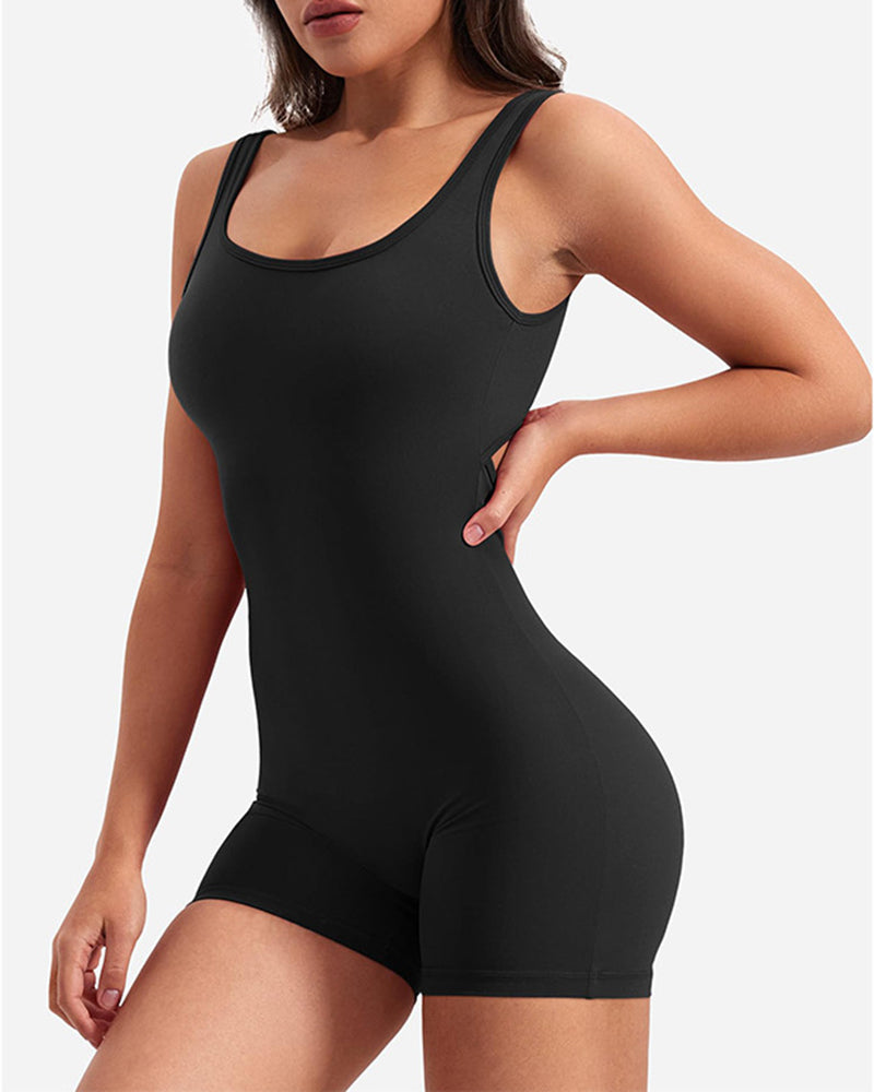 Rückenfreier Slim Fit Po Lifting Yoga-Overall 