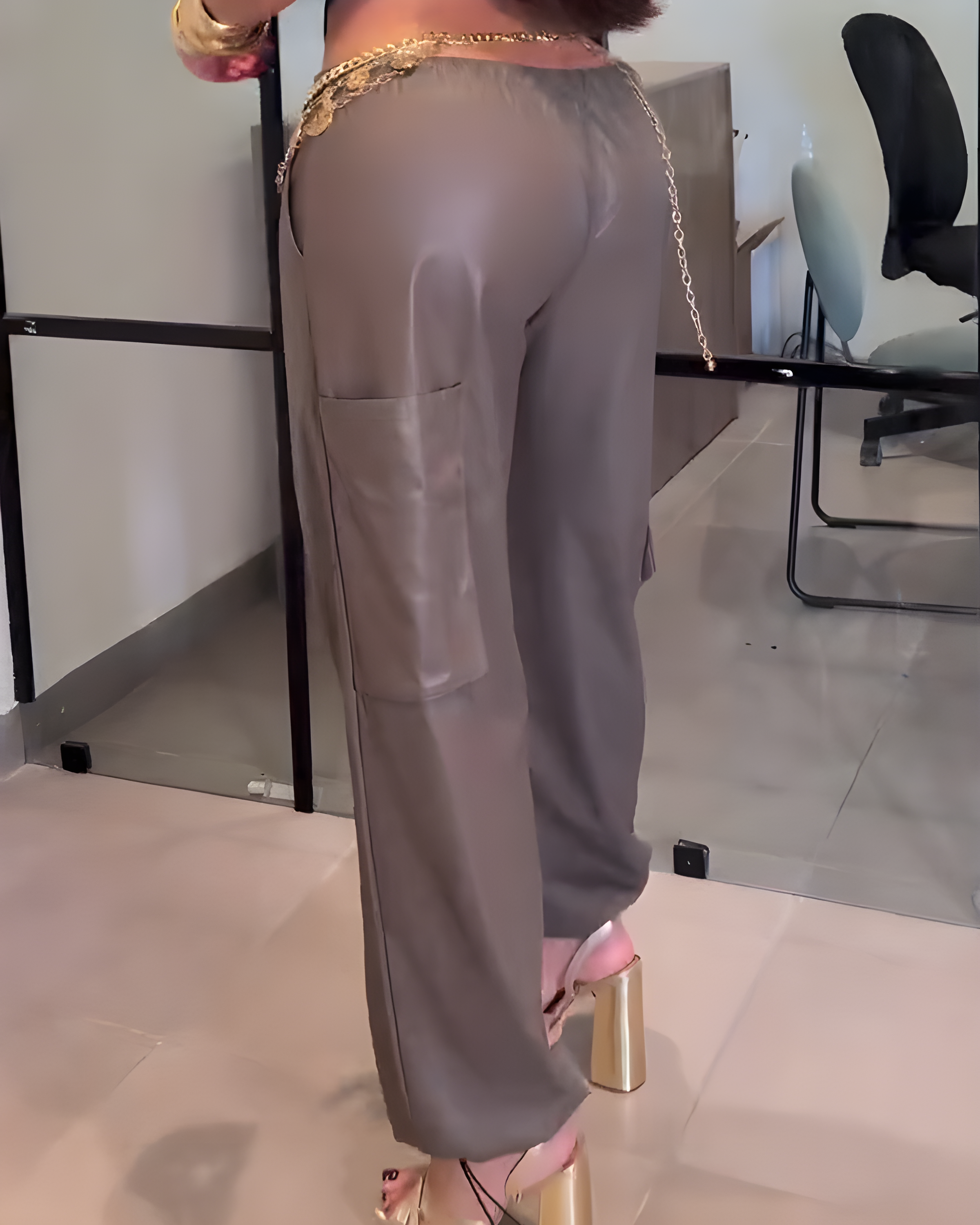 Stylish Leather Slim-Fit Casual Pants