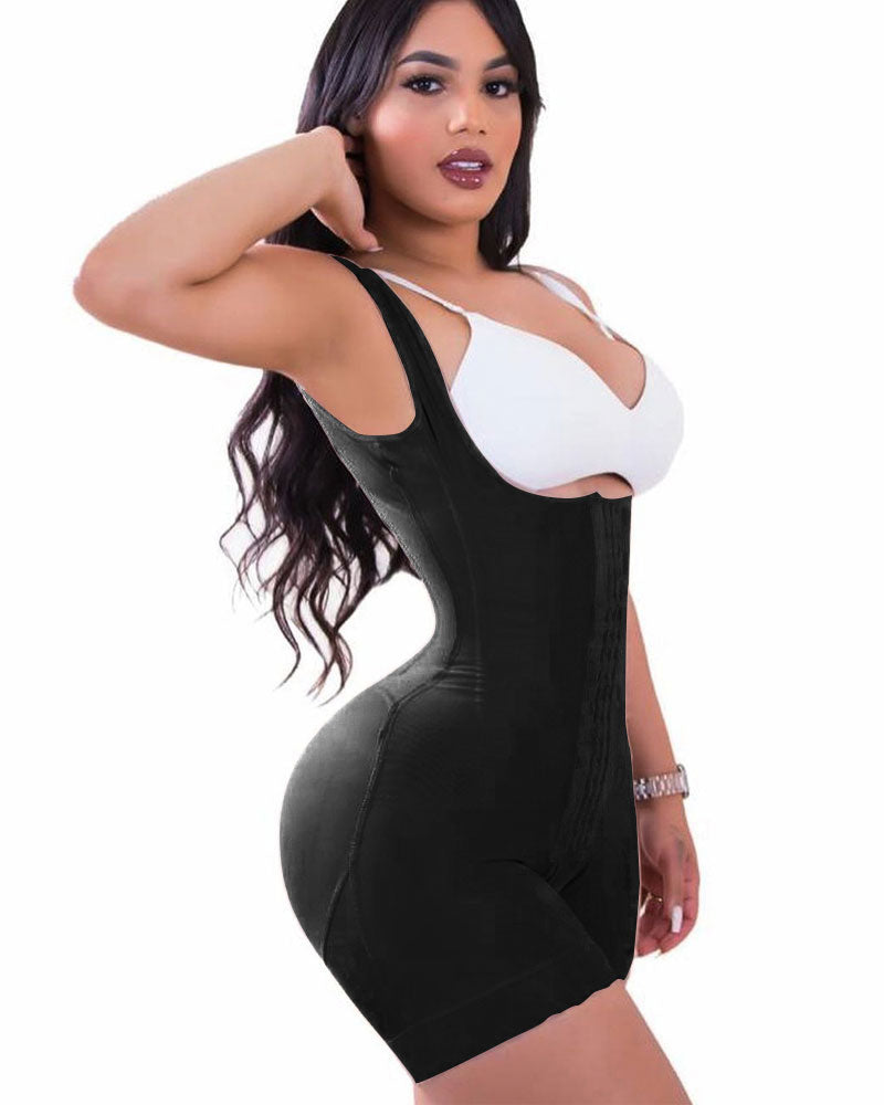 Fashion Tummy Control Double Compression Adjustable Bodysuit