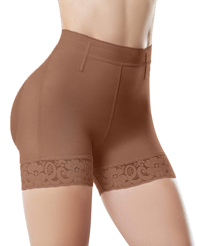 Pantalones cortos de realce de glúteos y cintura alta para mujer
