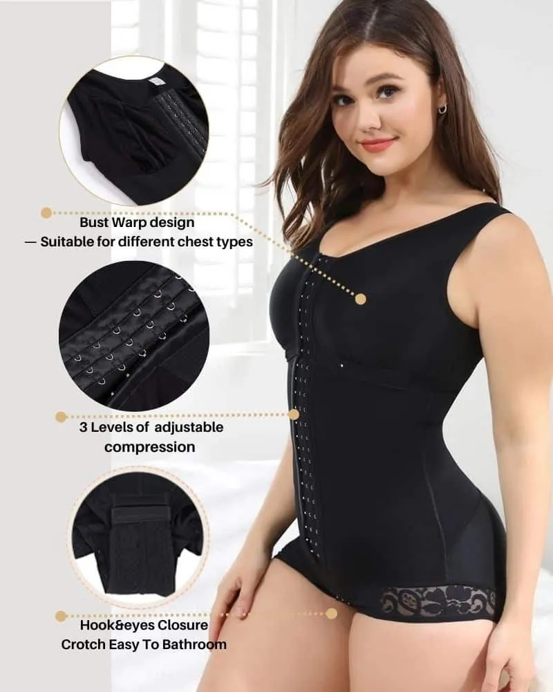Modische Shapewear mit Spitzenbesatz und Frontverschluss