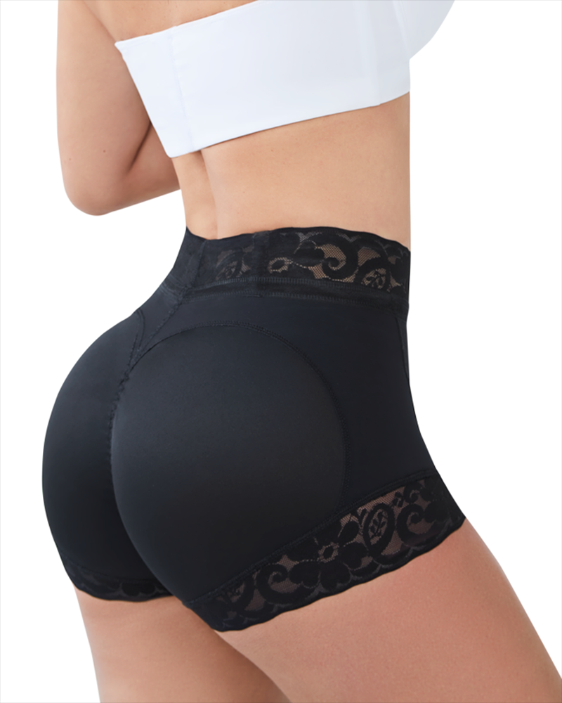 Pantalones cortos moldeadores de cintura alta para mujer que realzan los glúteos y el abdomen