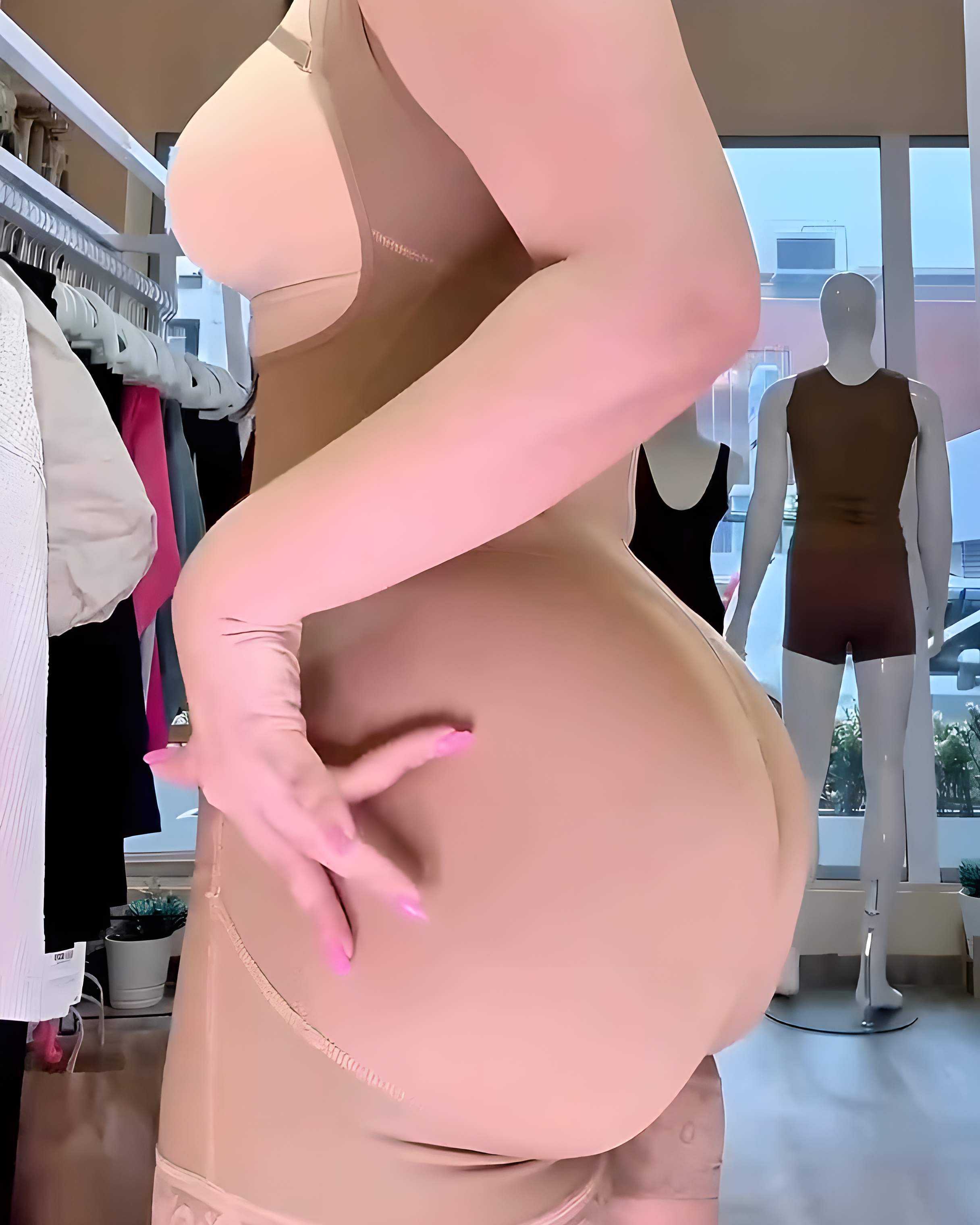 Women's Open Chest Abdomen Compressions Shapewear