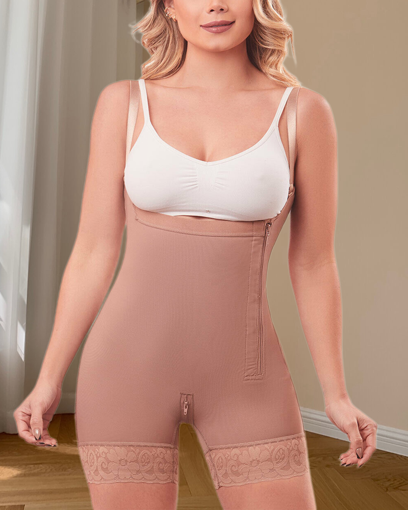 Side Zipper Strapless Slimming Shapewear