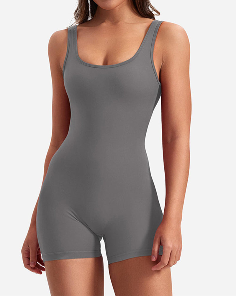 Rückenfreier Slim Fit Po Lifting Yoga-Overall 