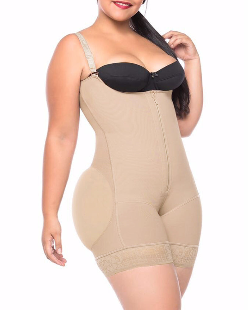 Butt Lifting mit Reißverschluss Abnehmen Kompression Faja Body Shaper