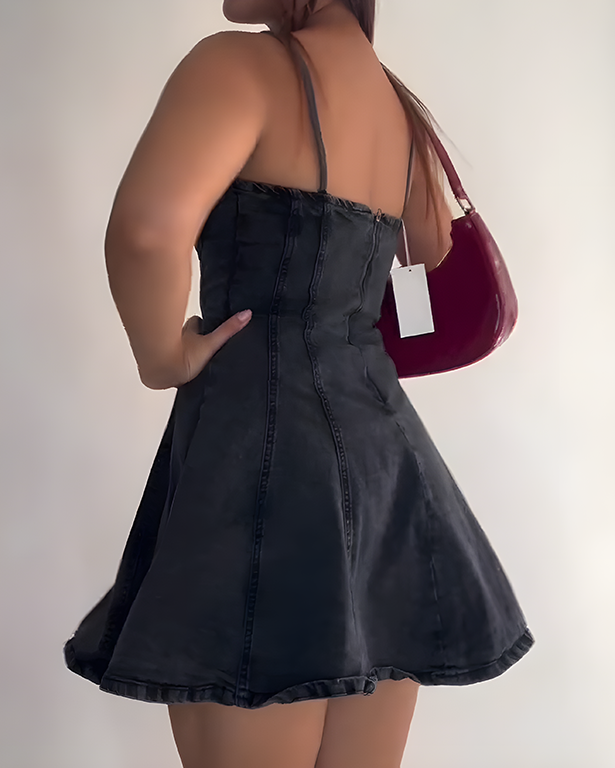 Women's Denim Slimming Slip Mini Dress