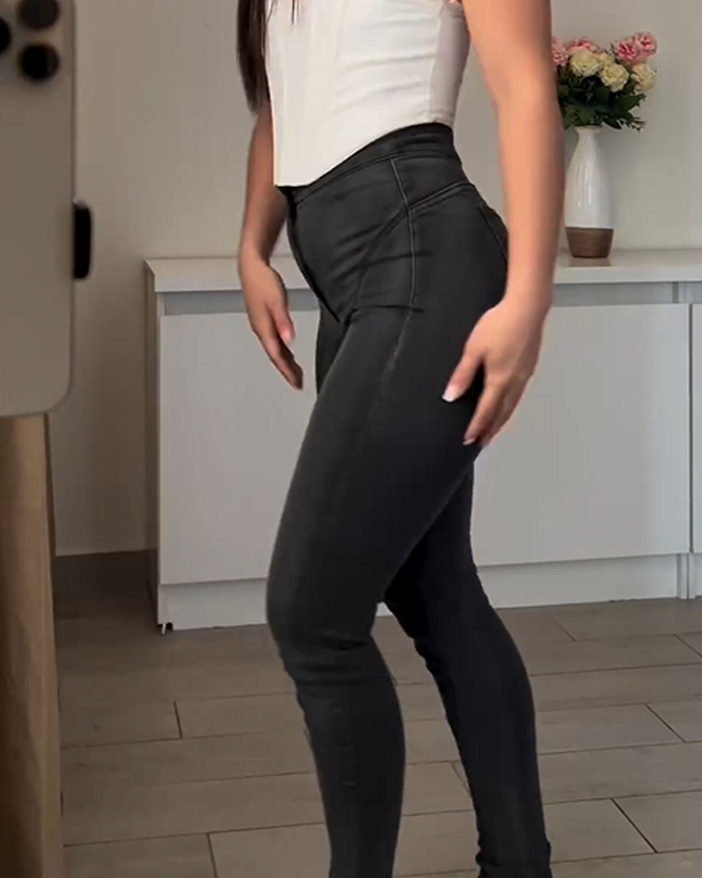 Pantalones vaqueros elásticos sexys con realce de glúteos para mujer