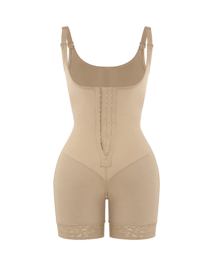 Abdominal Compression Hook and Eye Sleeveless Shapewear