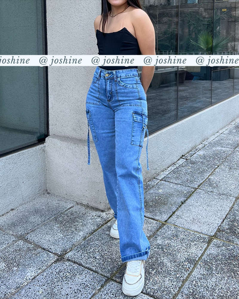 Nuevos jeans de moda de carga premium