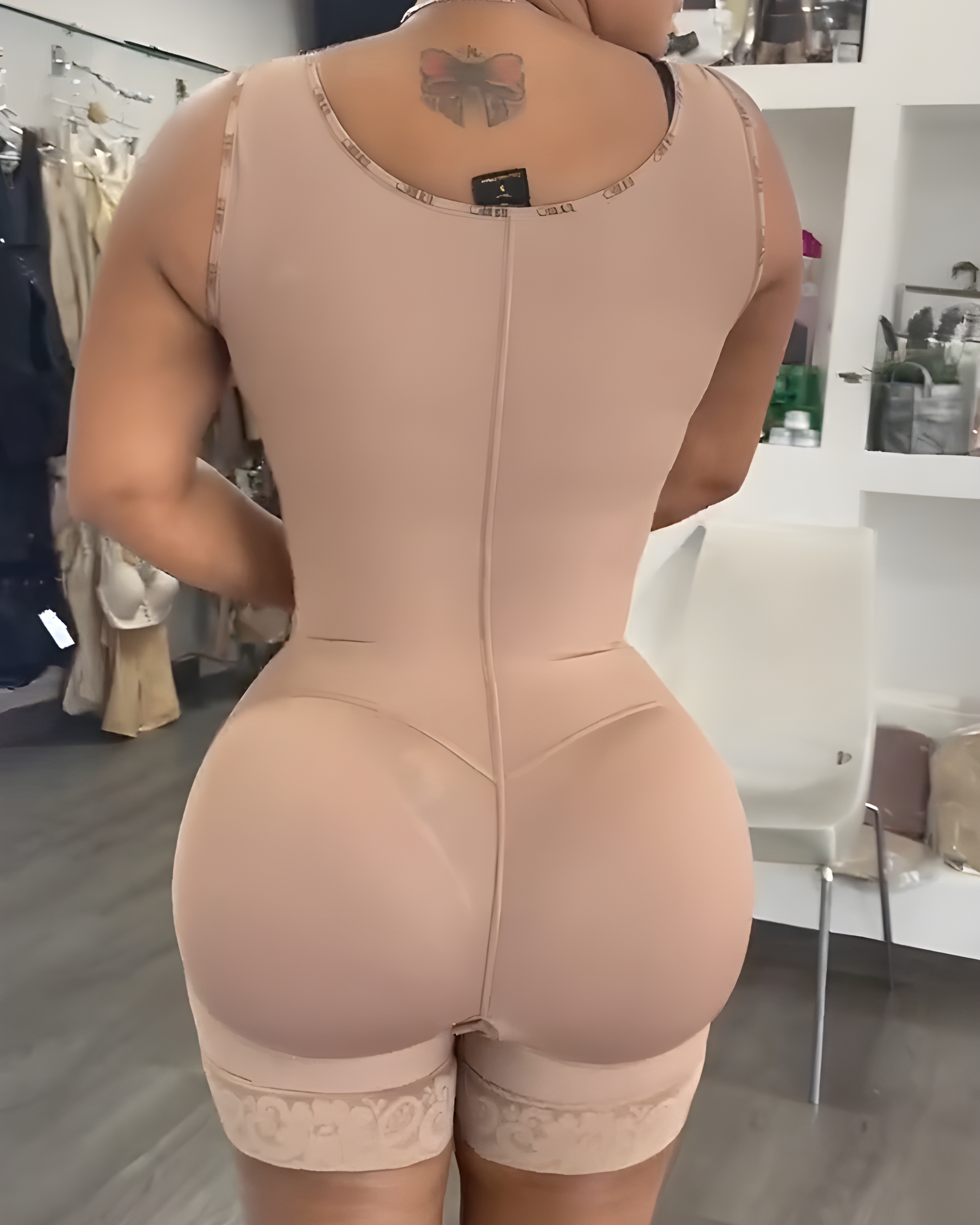 Body Shaper mit Bauchkontrolle und Reißverschluss vorne