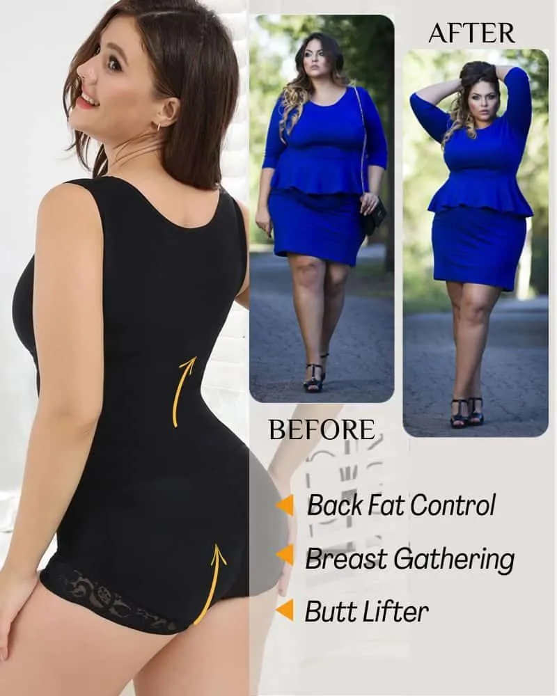 Modische Shapewear mit Spitzenbesatz und Frontverschluss