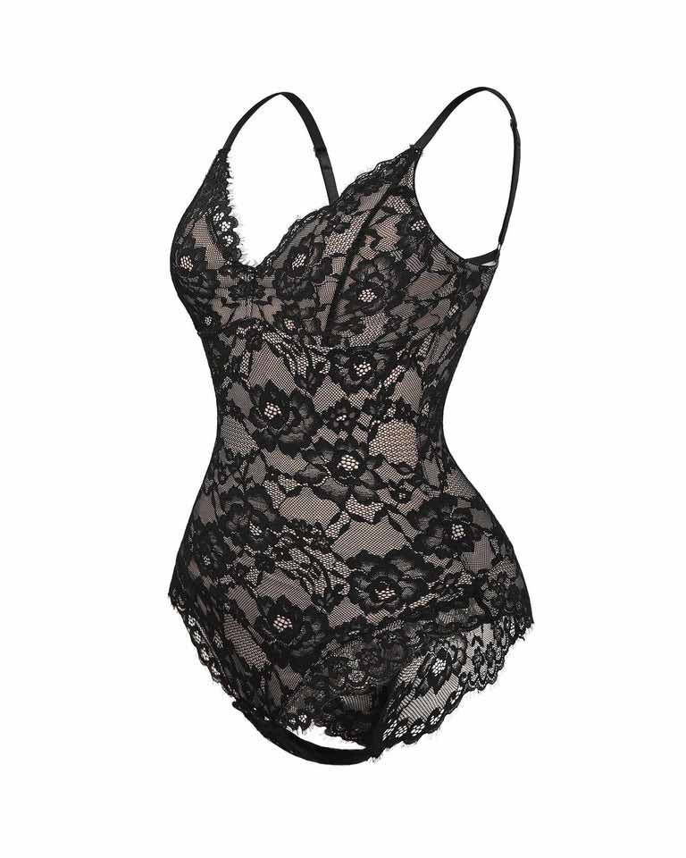 Fashion Lace Firm Thong Comfortable Bodysuit
