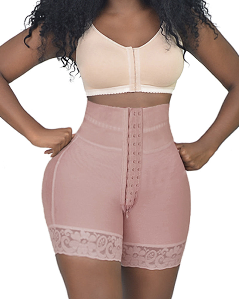 High Waisted Mid-Section Tummy Control Double Curvy Compression BBL Shorts