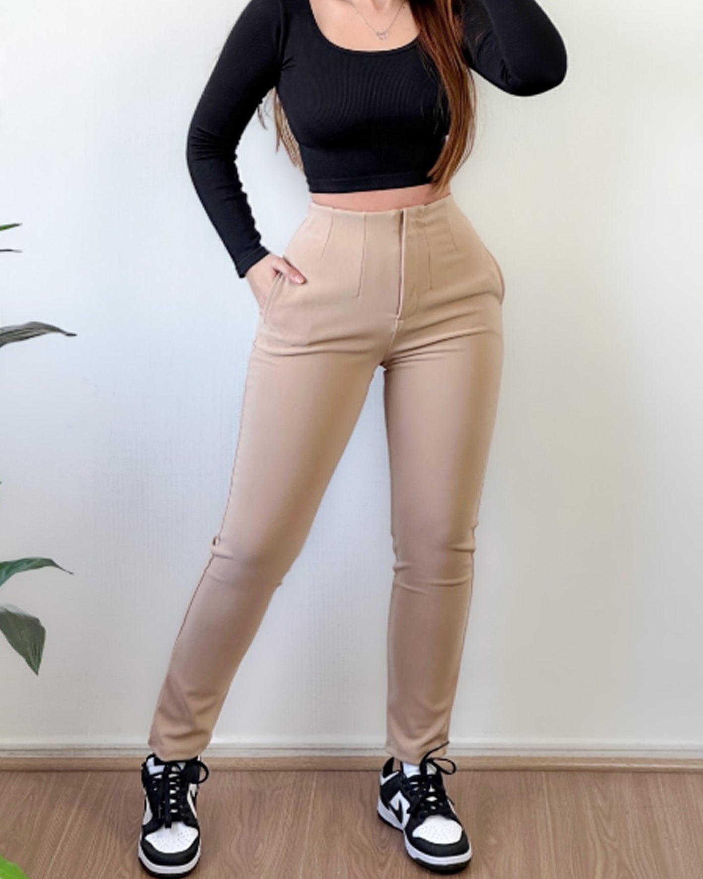 Fashion Waist-Less Headside Pocket Pants