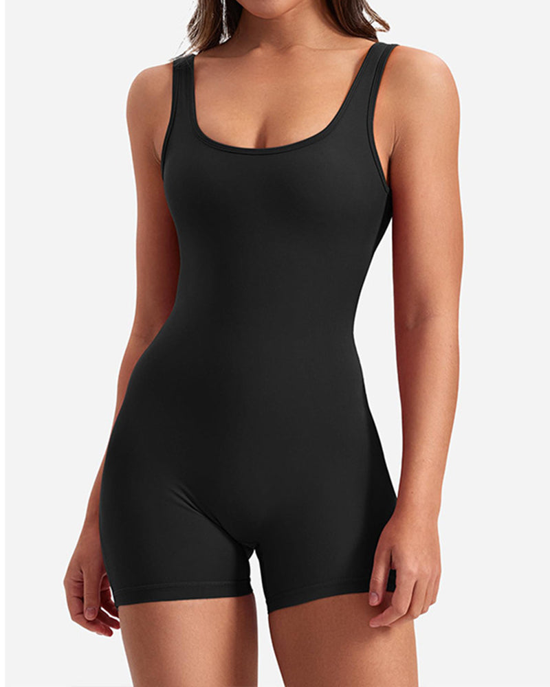 Rückenfreier Slim Fit Po Lifting Yoga-Overall 