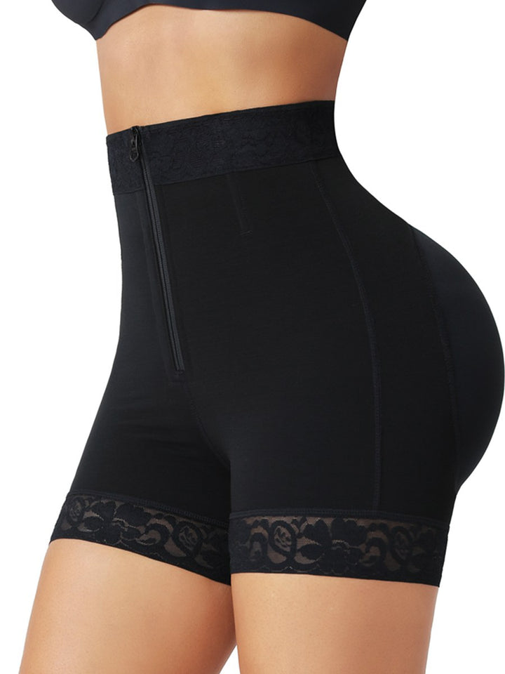 Po-Lifter-Shorts mit hohem Bund und Frontreißverschluss 