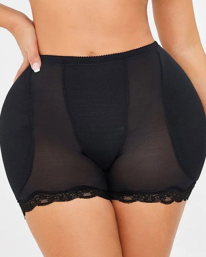 Sheer Mesh Butt Sculpting Shorts with Padded