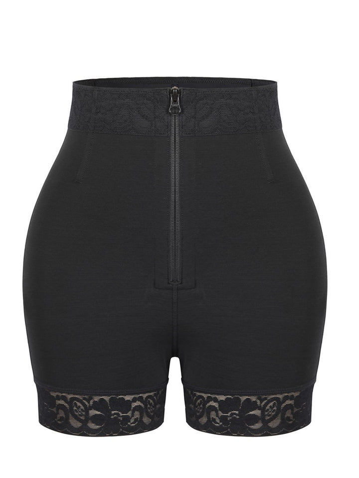 Po-Lifter-Shorts mit hohem Bund und Frontreißverschluss 