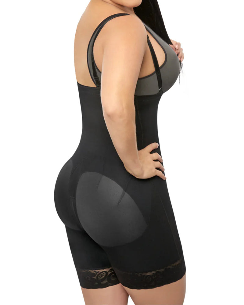 Schlankmachende Shapewear mit hoher Taille und offenem Busen