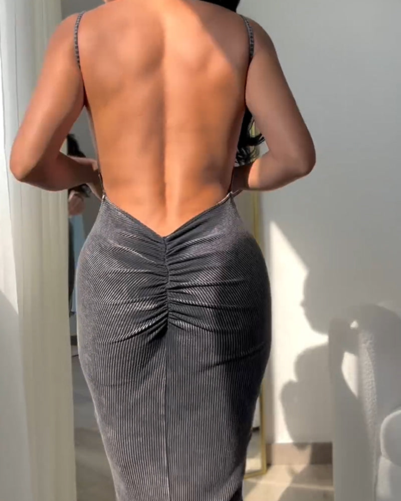 Beautiful Back & Hip-Hugging Dress
