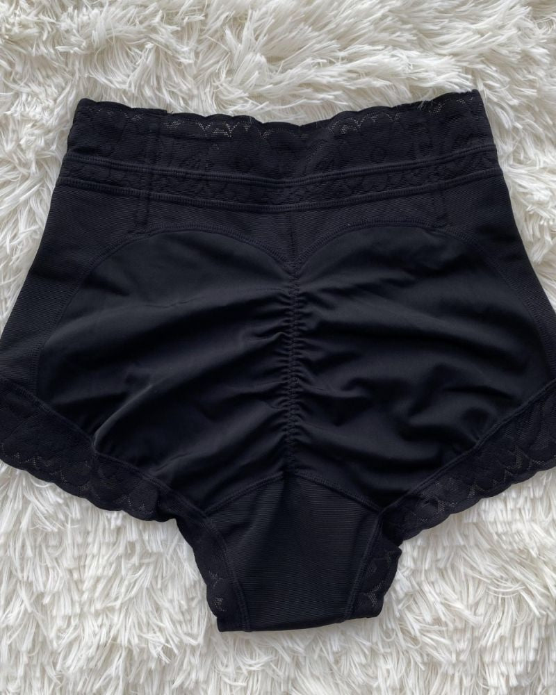 Pantalones cortos moldeadores de cintura alta para mujer que realzan los glúteos y el abdomen