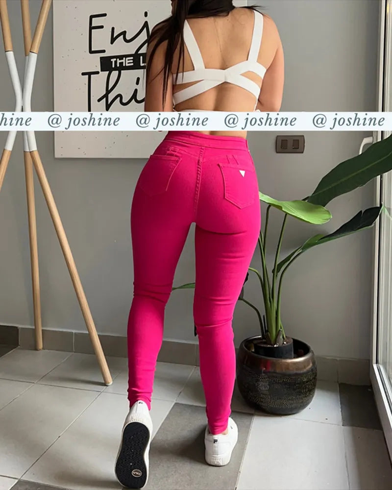 Damenmode-Design Geflochtene Röhrenjeans