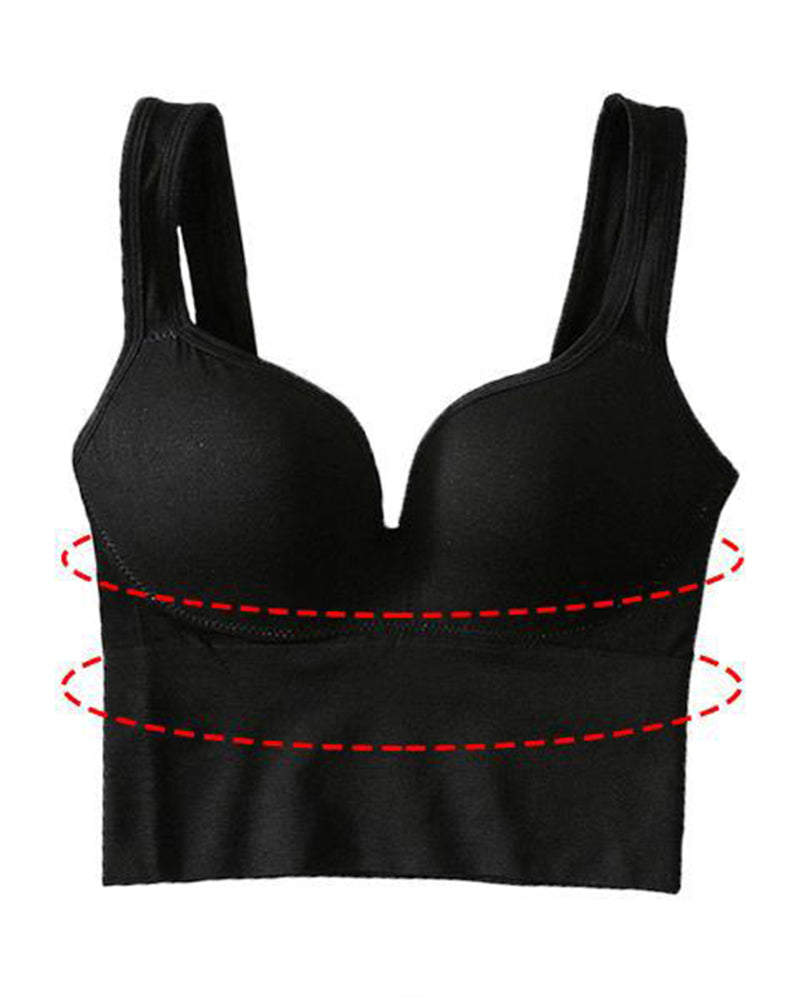 Sujetador deportivo push-up 3D sin aros y a prueba de golpes para correr