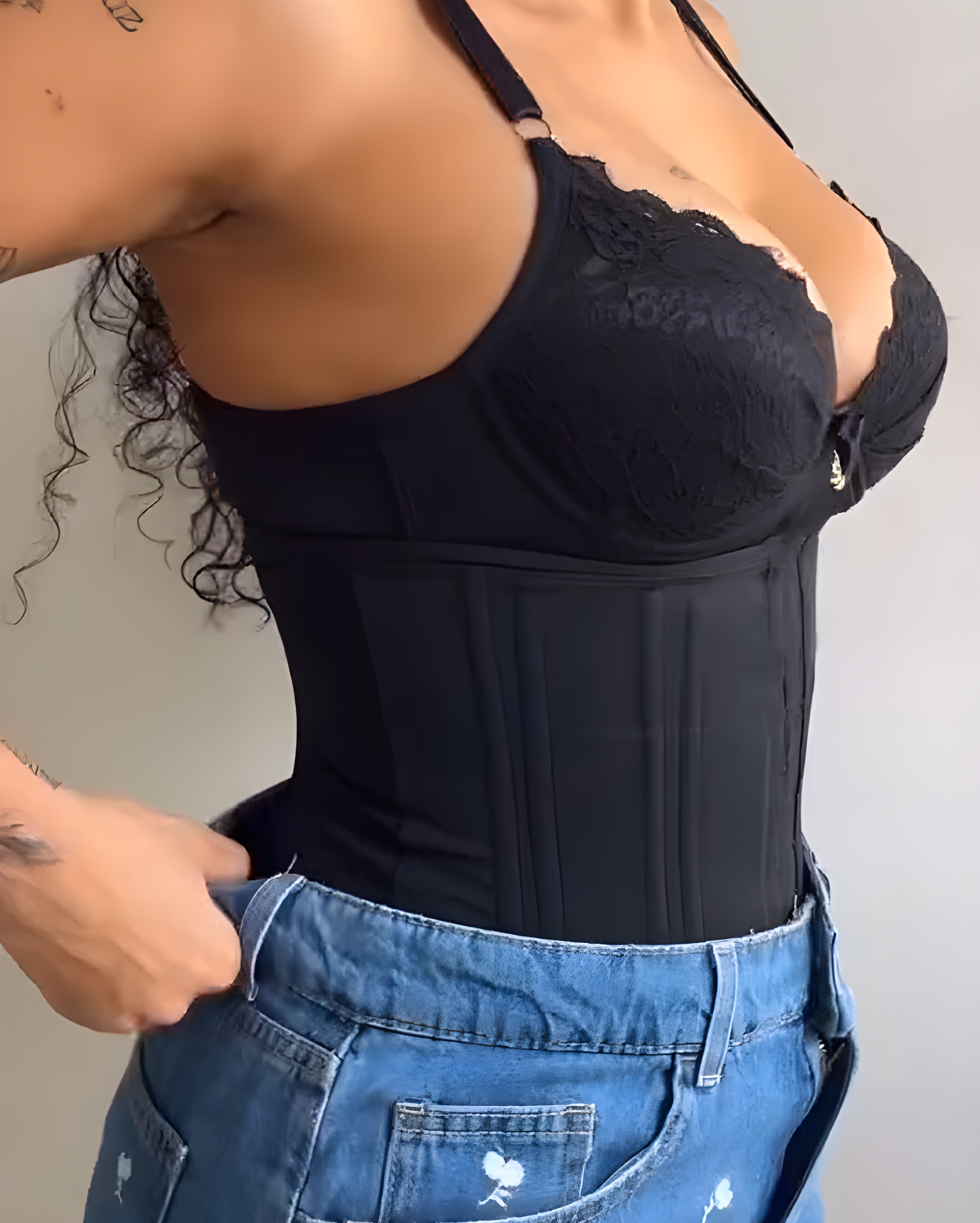 Faja moldeadora de cintura con huesos de acero y súper compresión