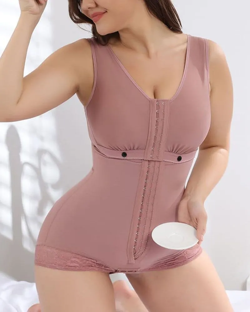 Modische Shapewear mit Spitzenbesatz und Frontverschluss