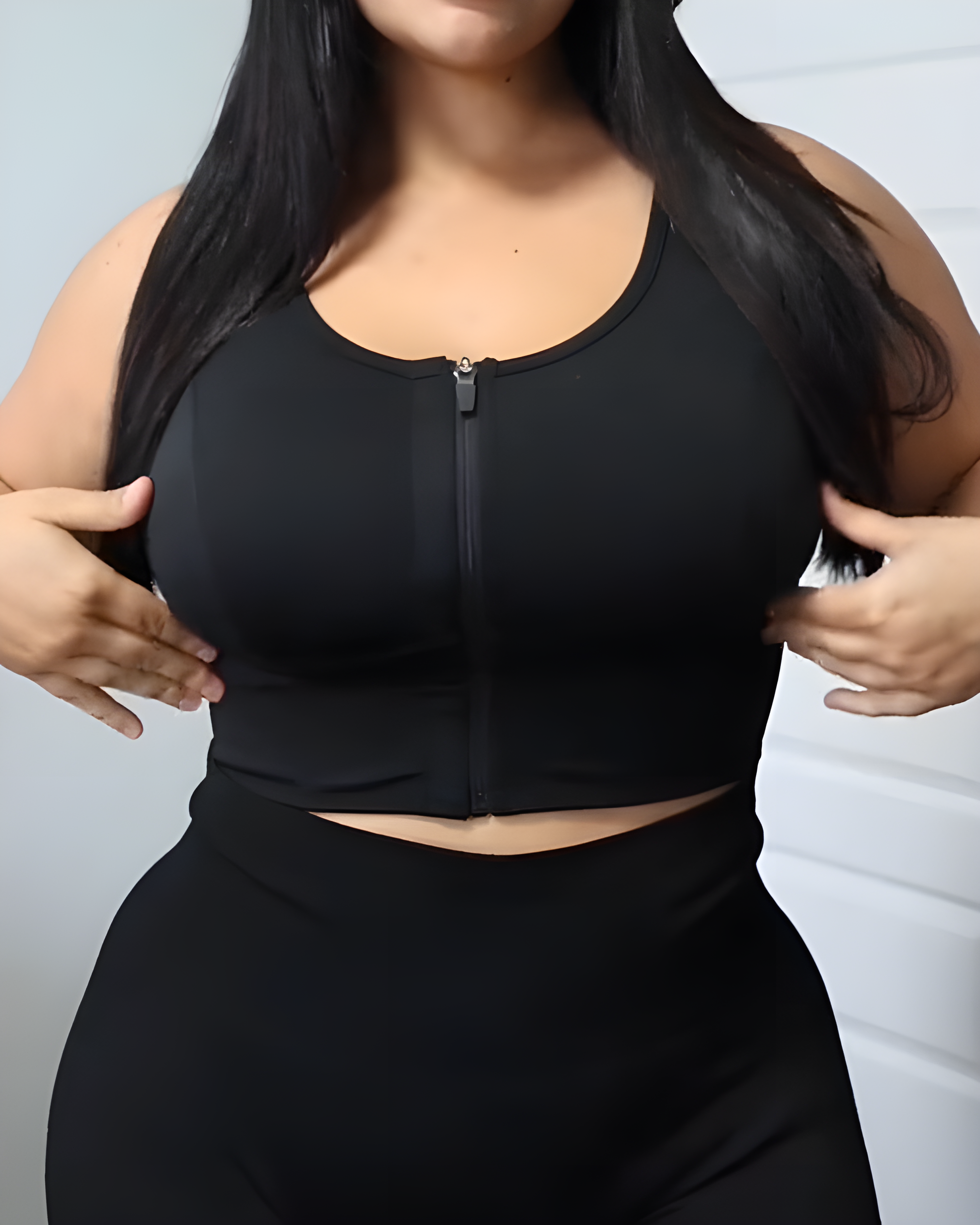 Front Zipper Bust Support Shaper Bra
