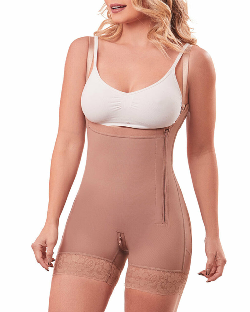 Side Zipper Strapless Slimming Shapewear