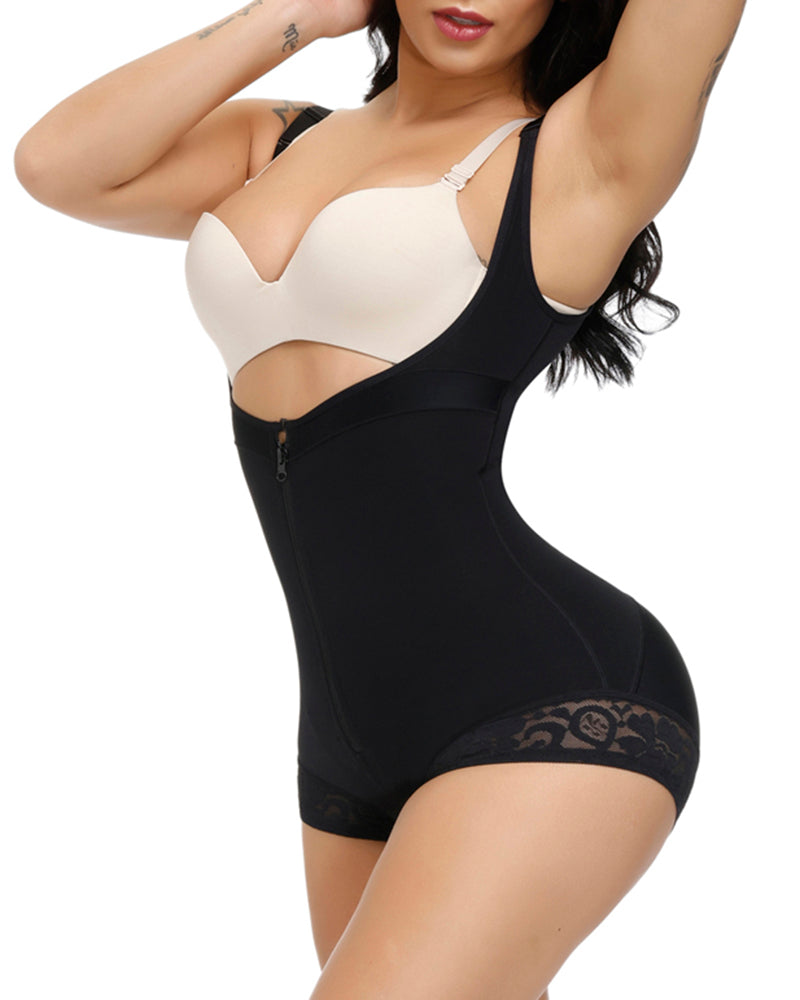 Spitzen-Bodysuit mit festem Po-Lifter