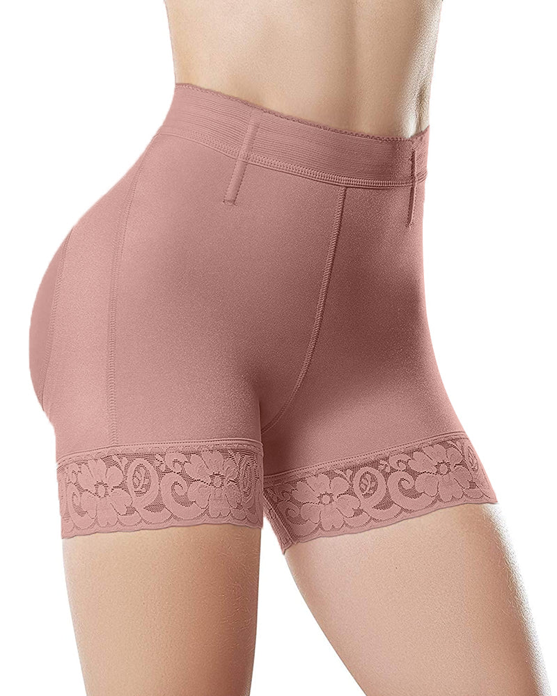 Pantalones cortos de realce de glúteos y cintura alta para mujer