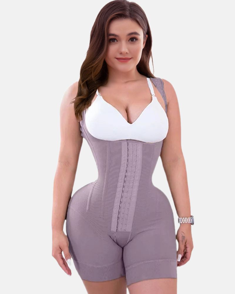 Fashion Tummy Control Double Compression Adjustable Bodysuit