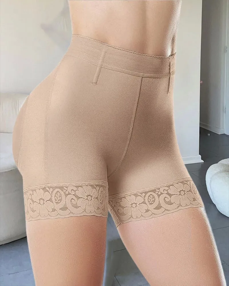 Pantalones cortos de realce de glúteos y cintura alta para mujer