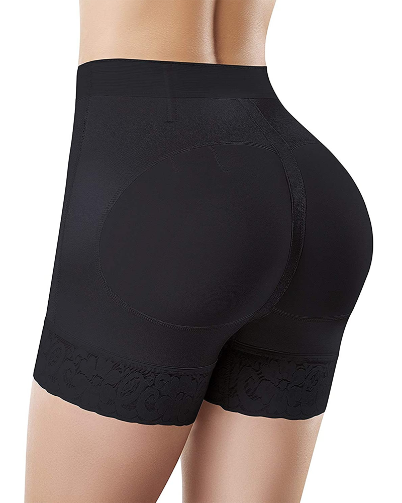 Pantalones cortos de realce de glúteos y cintura alta para mujer