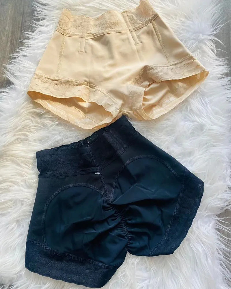 Pantalones cortos moldeadores de cintura alta para mujer que realzan los glúteos y el abdomen