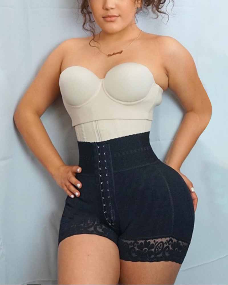 High Waisted Mid-Section Tummy Control Double Curvy Compression BBL Shorts