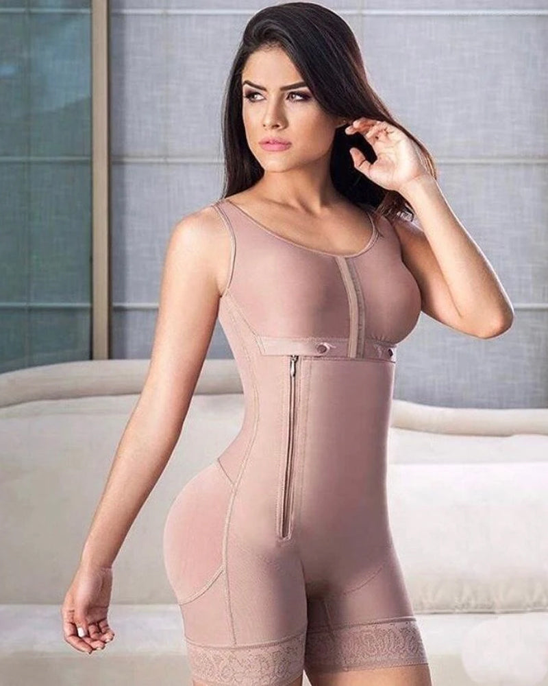 Seitlicher Reißverschluss, verstellbare Brustunterstützung, Bauchkontrolle, Shapewear