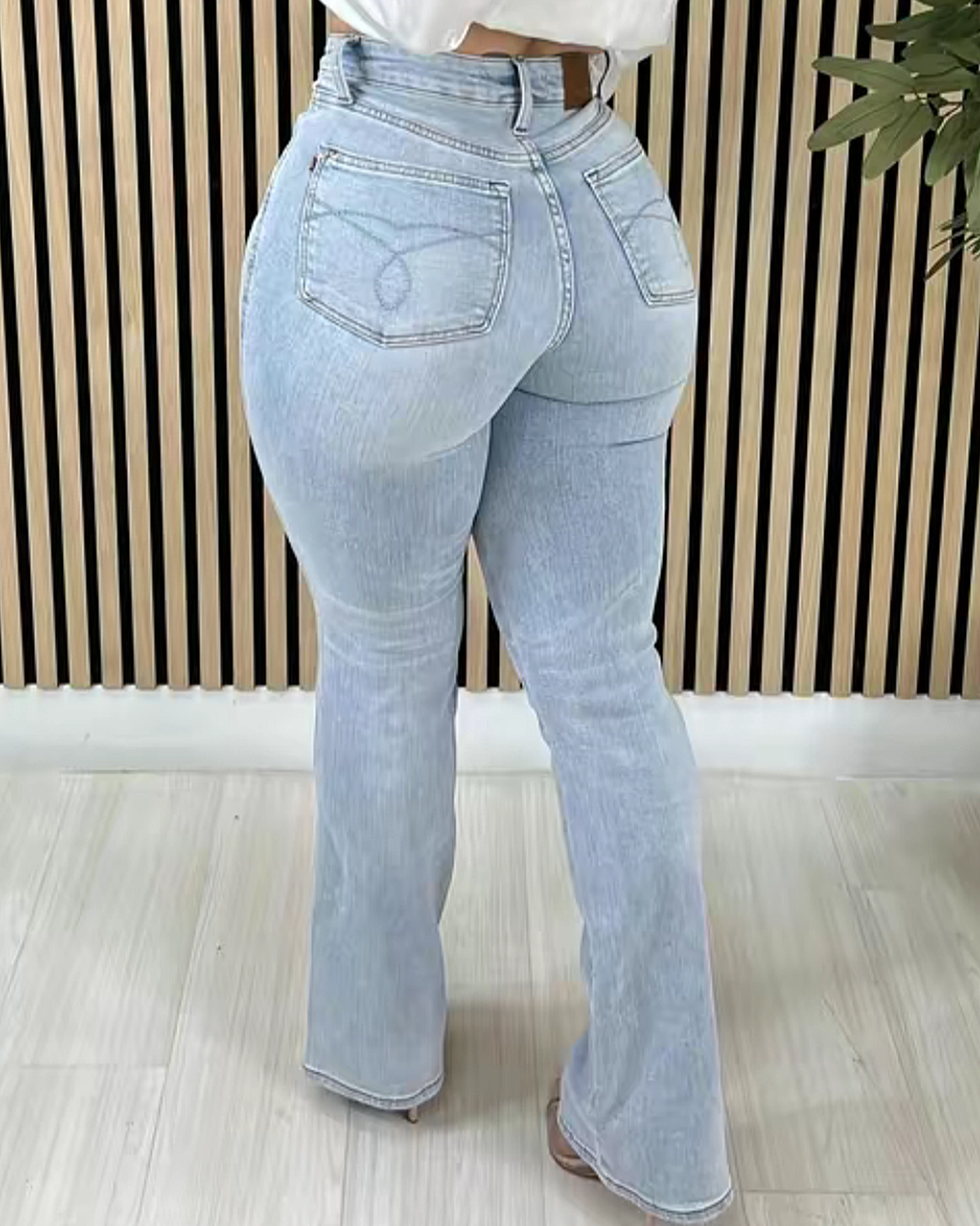 High Rise Belly Control Flare Jeans