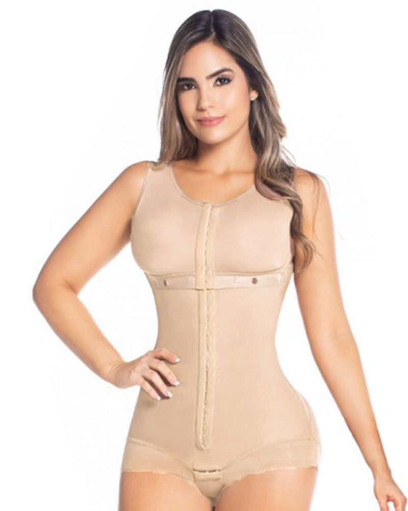 Bruststütze mit Haken- und Ösenverschluss, Bodyshaper zur Bauchkontrolle