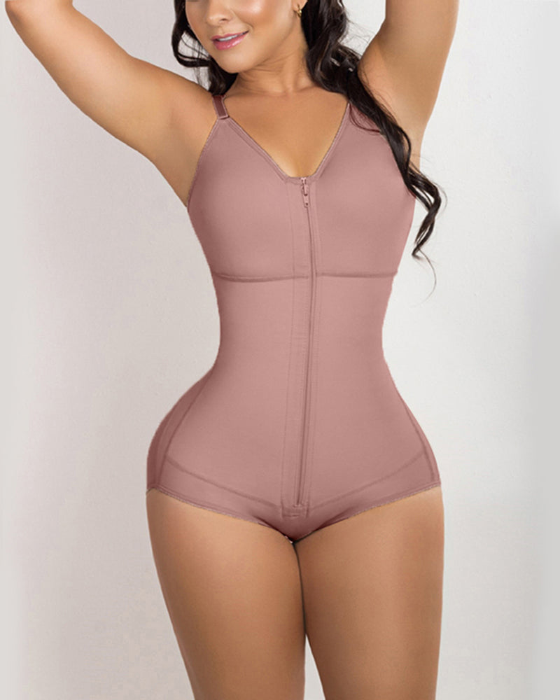 Shapewear mit hoher Kompression für die Zeit nach Operationen mit Reißverschluss