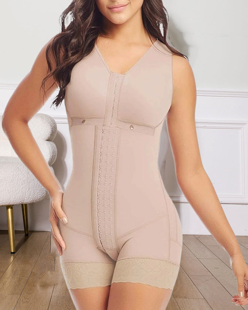 Faja moldeadora con cierre de gancho y ojal y control de abdomen ajustable