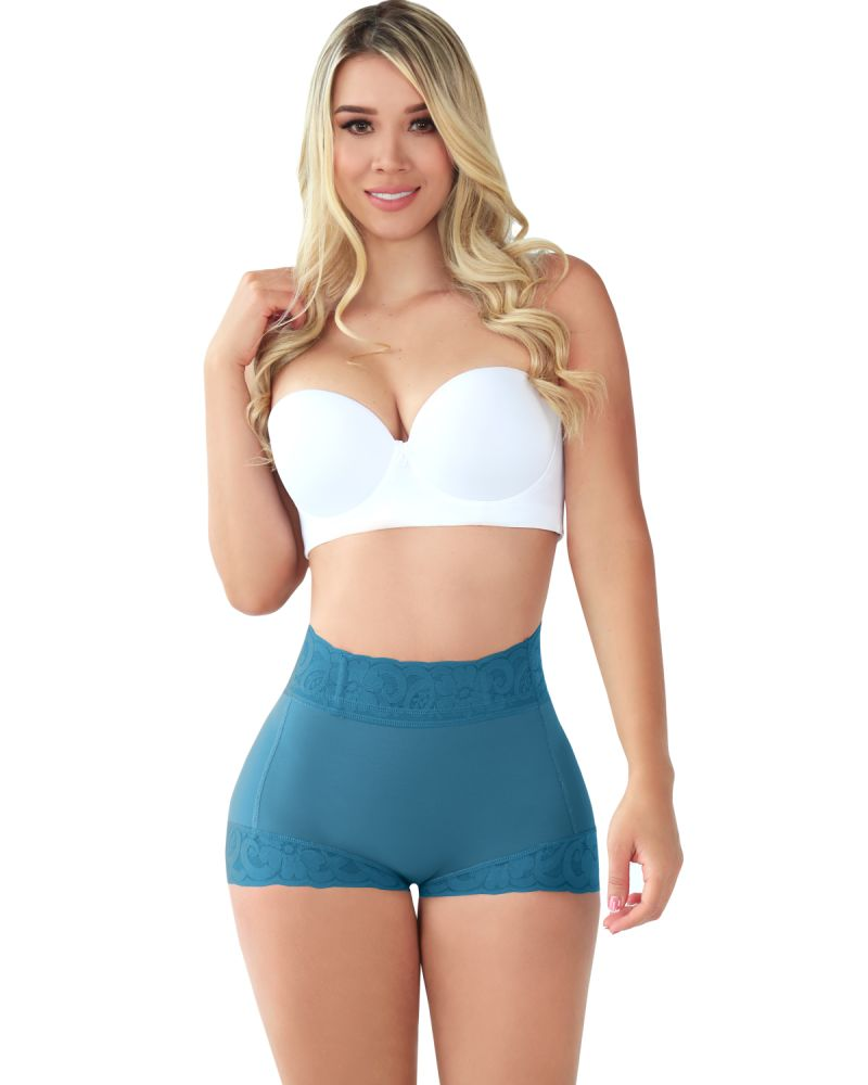 Pantalones cortos moldeadores de cintura alta para mujer que realzan los glúteos y el abdomen